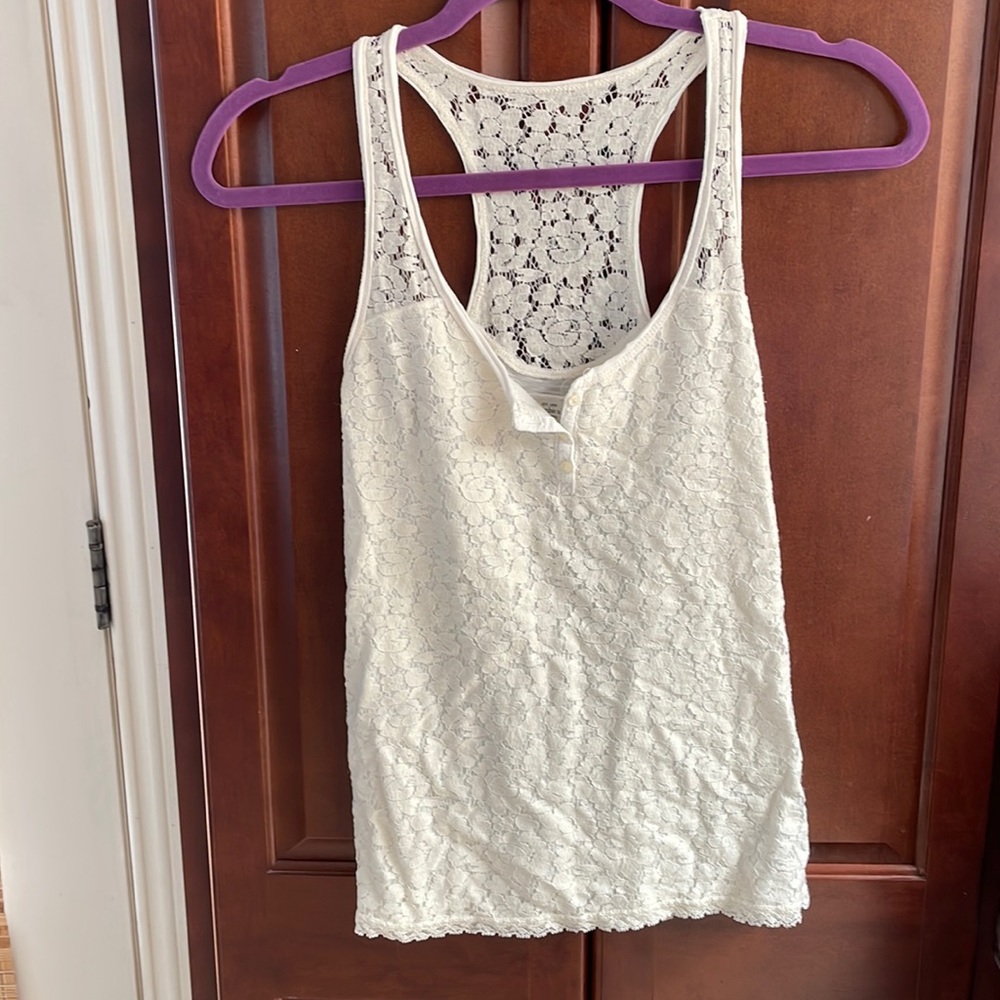 Abercrombie & Fitch, white/cream tank, XS